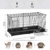 SONGMICS Laufgitter, Meerschweinchen-Käfig, Freigehege für Kaninchen mit wasserfester Unterlage und 2 Türen, DIY Auslauf aus Metall, Kleintiergehege Innenbereich, 123 x 63 x 61 cm schwarz LPI05H - 4